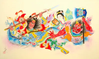 大間の天妃神 千里眼と哪吒