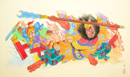 三国志より 張飛 長坂橋に吼える